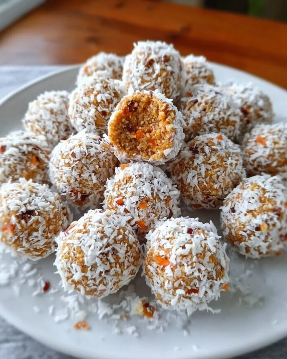 Karottenkuchen-Energie-Bällchen