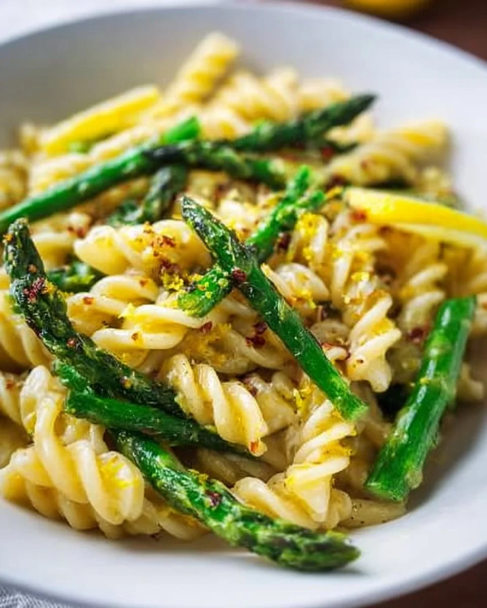 Pasta with Asparagus in Lemon Sauce